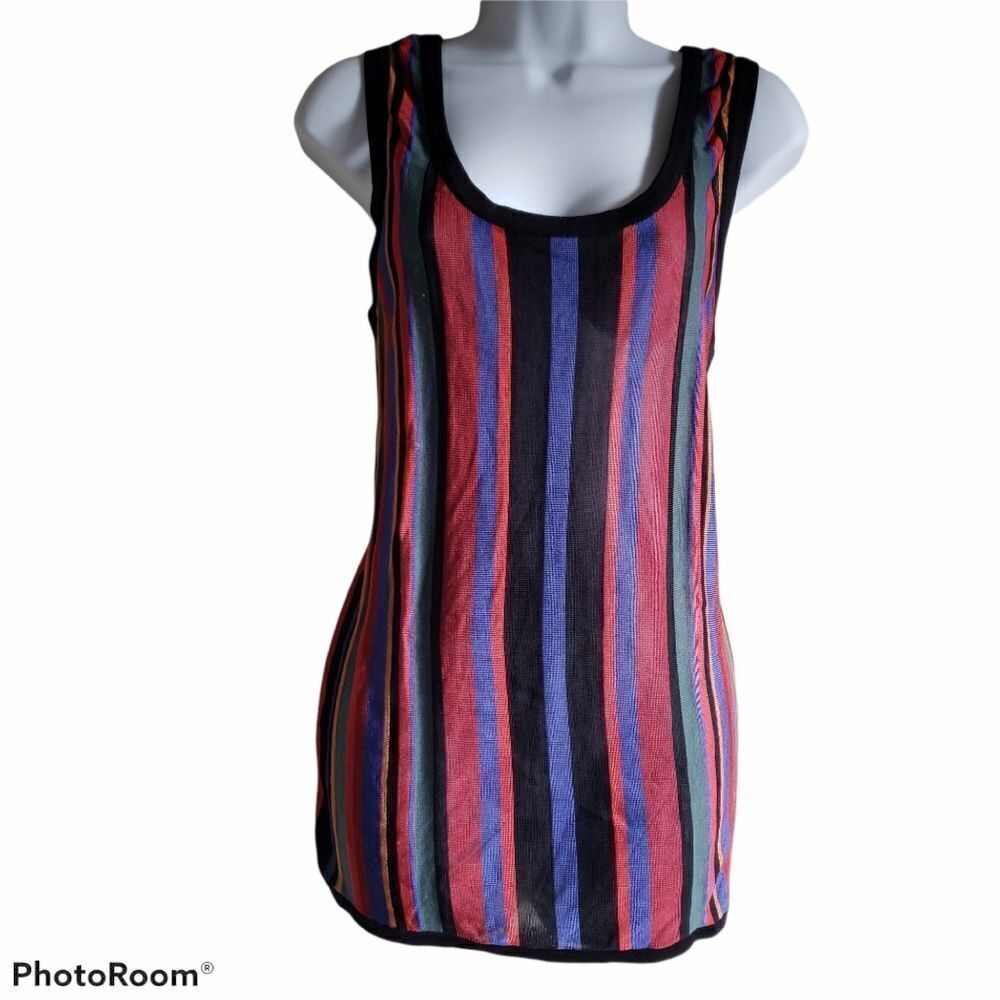 ANNE Klein striped multicolored top size extra large